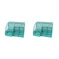 thumbnail image 4 of Tholdsy Organizador de escritorio Multi Grid Hallow Reemplazo reutilizable lavable de gran capacidad Color sólido Office Dorm Pen Holder lago verde 2piezas, 4 of 6