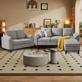 thumbnail image 6 of Soscana Living Room Furniture Set, 3 Seater Sectional Sofa with Storage Ottoman and Loveseat, Modern Sofa Couch Love Seat for Living Room Apartment Studio Office, 6 of 8