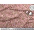 thumbnail image 3 of Soimoi Tissu Satin Modal à Pois & Roses Imprimé Floral 1 Yard 42 Pouces de Large, 3 of 3