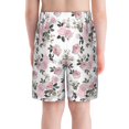 thumbnail image 3 of Cauagu Rose Flowers Print Swim Trunks for Men,Youth Boys Swim Shorts Compression Liner Beach Shorts Boys' Swimming Shorts 7-20 Years Bathing Suit-Large, 3 of 7