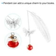 thumbnail image 3 of Uxcell Marcador de Metal en Forma de Pluma Mariposa, Marcadores de Página, Regalo de Apreciación de Cumpleaños, Caja de Regalo, Plata Roja, 3 of 7