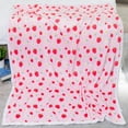 thumbnail image 2 of Strawberry Blanket Cute Soft Lightweight Strawberry Flannel Throw Blanket for Bed Couch Sofa Sweet Fruit Fuzzy Blanket All Season Gifts for Girls Women (50"x60", Strawberry-2), 2 of 6
