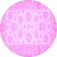 thumbnail image 1 of Ahgly Company Indoor Round Oriental Purple Traditional Area Rugs, 6' Round, 1 of 4