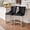 Black, variant on 25" Velvet Counter Height Bar Stools Set of 6, Tufted Upholstered Kitchen Counter Stools with High Back, Nailhead Trim, Chrome Metal Legs, Modern Beige Bar Chairs for Dining Room, Pub, Island