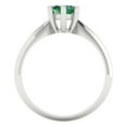 thumbnail image 4 of Solitaire Engagement Ring for Women - 1ct Simulated Emerald in 14K White Gold Promise Ring, 4 of 6