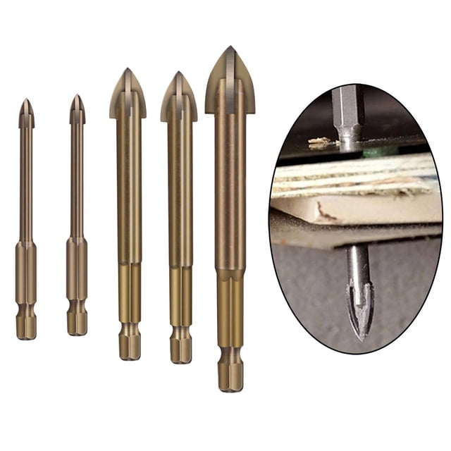 5 Unids 3-7mm Triángulo Multifunción Brocas Conjunto de Bolsas de Pared de Cobre Sharpla broca de carburo