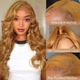 thumbnail image 2 of Peluca Botnns Rubio Miel, 66 cm, cabello humano, densidad 200, 2 of 6