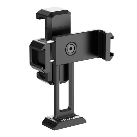 Graflsoa Ulanzi ST-18 Dual Cold Shoe Phone Mount with 1/4" Screw Thread, Arca-Compatible for Tripods, Aluminum Alloy Design for Microphone & LED Light Attachment