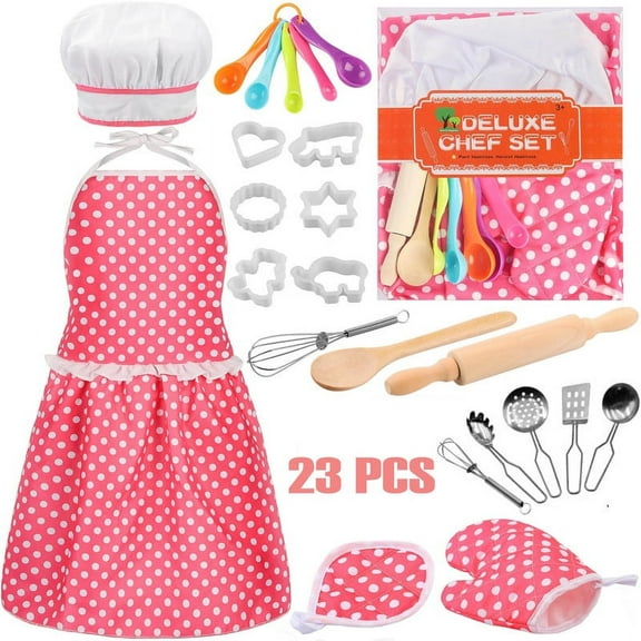 Cooking and Baking Set for Kids – 23 Pieces Real Kids Baking Set – Giftable Kids Baking Sets for Girls and Boys – Kids Cooking Set Tools
