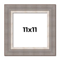 11x11 Frame Grey Real Wood Picture Frame Width 2.75 Inches | Interior Frame Depth 0.5 Inches |