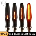 thumbnail image 1 of Dww-4pcs-motorcycle Running Turn Signal Lights Led Avec E-mark Single Row 335 Side Illuminated, 1 of 4