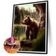 thumbnail image 5 of Pintura De Diamante 5D DIY Kit De Oso De Taladro Redondo Completo Decoración Del Hogar 30x40cm Marrón, 5 of 9