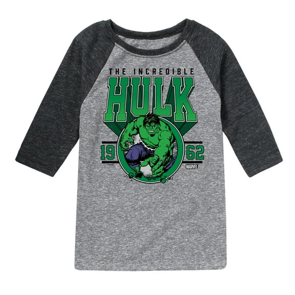 Marvel Hulk - Collegiate - Toddler And Youth Raglan