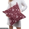 thumbnail image 5 of Ambesonne Floral Fabric by the Yard Upholstery, Scattered Simplistic Flowers, 2 Yards, Maroon and Pastel Pink, 5 of 5