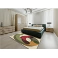 thumbnail image 4 of Ahgly Company Indoor Square Patterned Ginger Brown Green Area Rugs, 4' Square, 4 of 6
