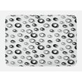 thumbnail image 1 of Geometric Circle Bath Mat, Abstract Various Round Pattern with Reflections in Minimalist Design, Non-Slip Plush Mat Bathroom Kitchen Laundry Room Decor, 29.5 X 17.5 Inches, Black White, Ambesonne, 1 of 2
