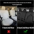 thumbnail image 6 of AOMSAZTO Custom Fit Seat Covers for 2020 2021 2022 2023 2024 2025 Toyota Highlander 8 Passenger 3 Row Seat Protector Compatible Airbag Black, 6 of 7
