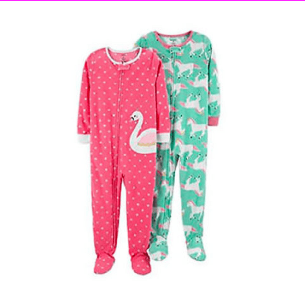 footless baby girl pajamas