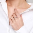 thumbnail image 5 of Womens Chain Ring S925 Sterling Silver Diamond Inlaid Fashion Ring Trendy Index Finger Korean Jewelry Goldtone, 5 of 5