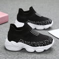 thumbnail image 4 of Zanarzt Kids Athletic Shoes Kids Sneakers for Boys Girls Running Tennis Shoes Lightweight Breathable Sport Athletic Black,US 3, 4 of 6