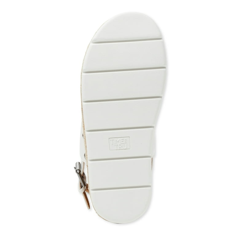 Time and Tru Women s Comfort Flatform Sandals Walmart