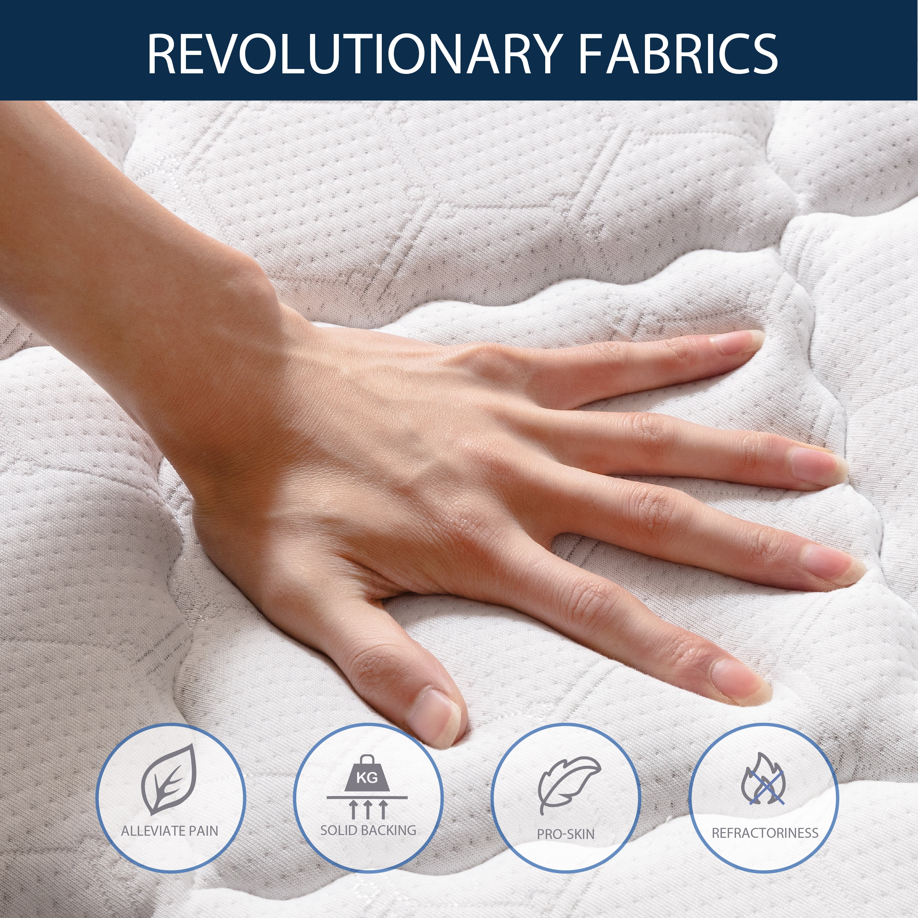EGOHOME Value 9" Hybrid Mattress of Gel Memory Foam and Pocket Spring, King, Medium Firm