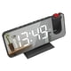 thumbnail image 1 of Reloj despertador con proyector, 3 niveles de brillo, enchufe USB con proyector en el techo Negro, 1 of 5