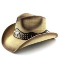 thumbnail image 6 of Classic Western Cowboy Hat for Men and Women, Shapeable Big Wide Brim Cowgirl Hat with Embroidery Halloween Accessory, 6 of 8