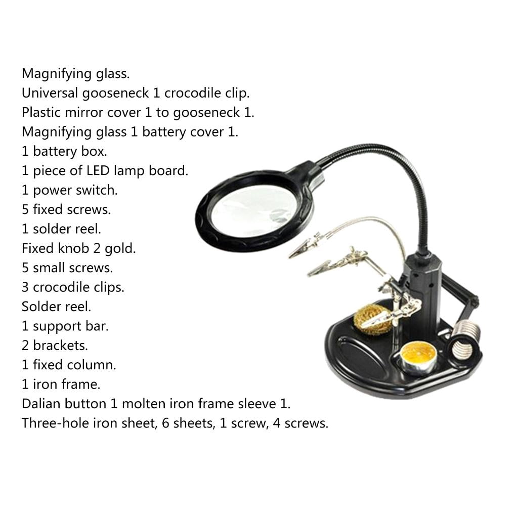 CEORPER LED Magnifying Glass Magnifier Soldering Iron Stand Hands Free Soldering Station
