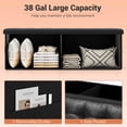 thumbnail image 6 of Costway 43 Inches Folding Storage Ottoman Bench with Side Pocket Storage Chest Black, 6 of 10