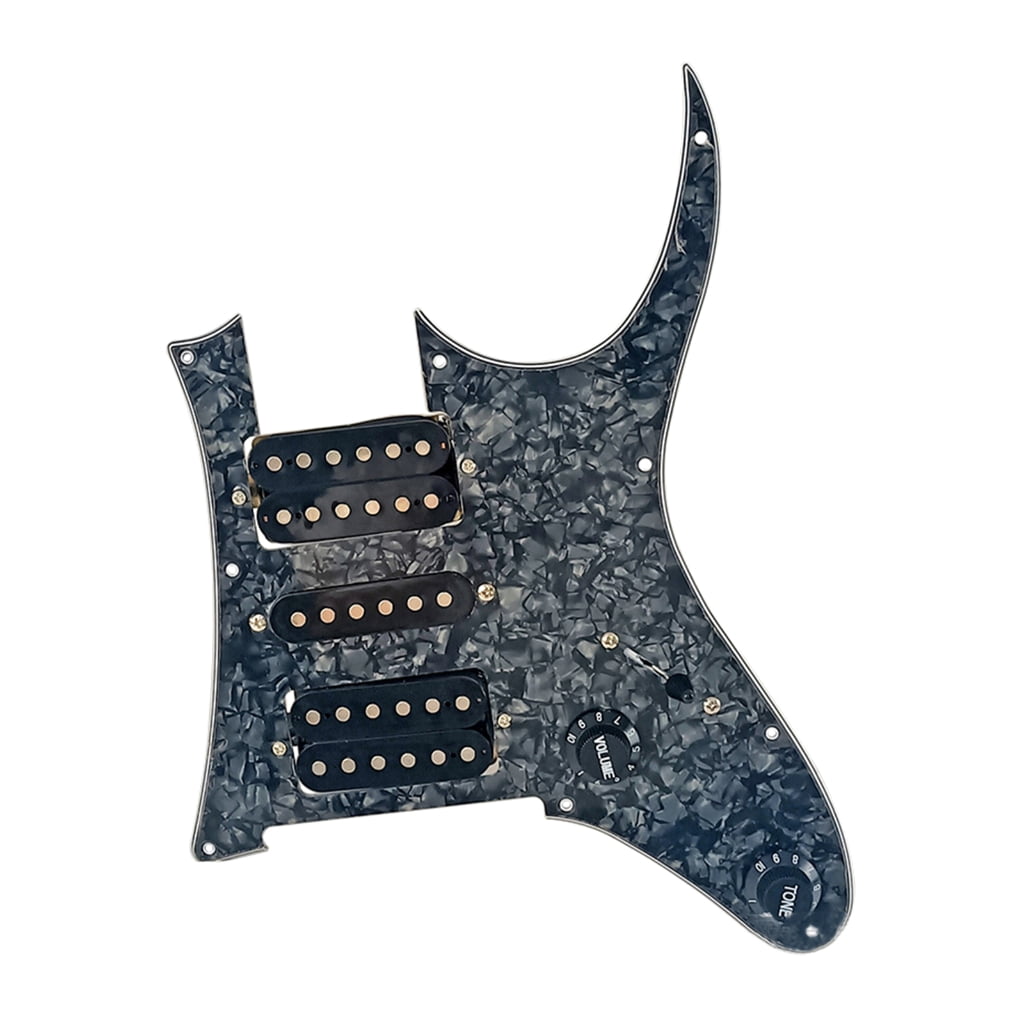 9 Holes Loaded Prewired Guitar Pickguard Guard Plate with HSH Pickups for Guitar Strings Parts and Installation Tool Set