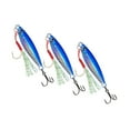 thumbnail image 4 of Señuelos de pesca Jigging, 3 uds., cebos de pesca para atún, señuelo lento, de pescado de imitación, accesorios de pesca, cuchara Jigging, Señ , Azul, 4 of 8