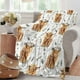 thumbnail image 1 of Manta Acogedora con Estampado de Vaca Jxy241130003 | Poliéster de Forro Polar Suave de 99 X 68 Cm | Elegante Manta Blanca con Detalles Florales para Sofá Cama y Picnic | Regalo Decorativo Cálido y Li, 1 of 6