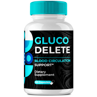 Gluco Delete Advanced Blood Formula Capsules, Official Gluco Delete Supplement Pills - Maximum Strength, All Natural Healthy Circulation & Stable Levels, Premium GlucoDelete Reviews (1 Pack)