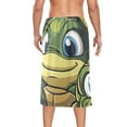 thumbnail image 2 of Mens Shower Wrap Adjustable Bath Wrap Towel 60”x28” Body Towels for Gym Shower Sauna Spa Turtle with Big Eye, 2 of 7
