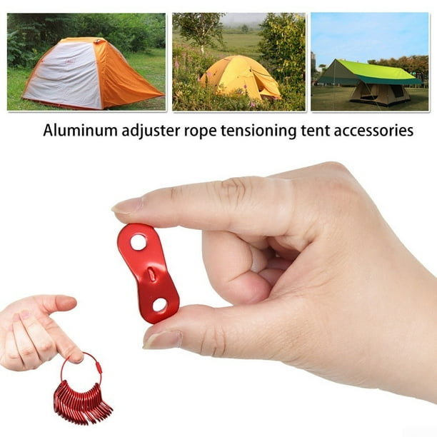 20Pcs Camping Tent Rope Fastener Tension Awning Lock Cord Line