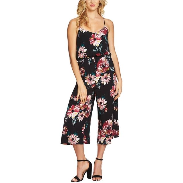 1.STATE Combinaison Florale pour Femmes, Noire, Grande