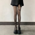 thumbnail image 2 of Gupgi Bas-Collants Papillon en Maille Transparente pour Femmes, Bas Cuisse d'Été, Longues Chaussettes, 2 of 6