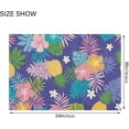 thumbnail image 3 of SKYSONIC Toilet Bathroom Rugs Sets 2 Piece, Tropical Fruit Flower Soft Absorbent Fluffy Toilet Mat Set Non-Slip Rubber Backing Bath Mats for Bathroom,23.6"x15.7"+17.3"x13.4", 3 of 7