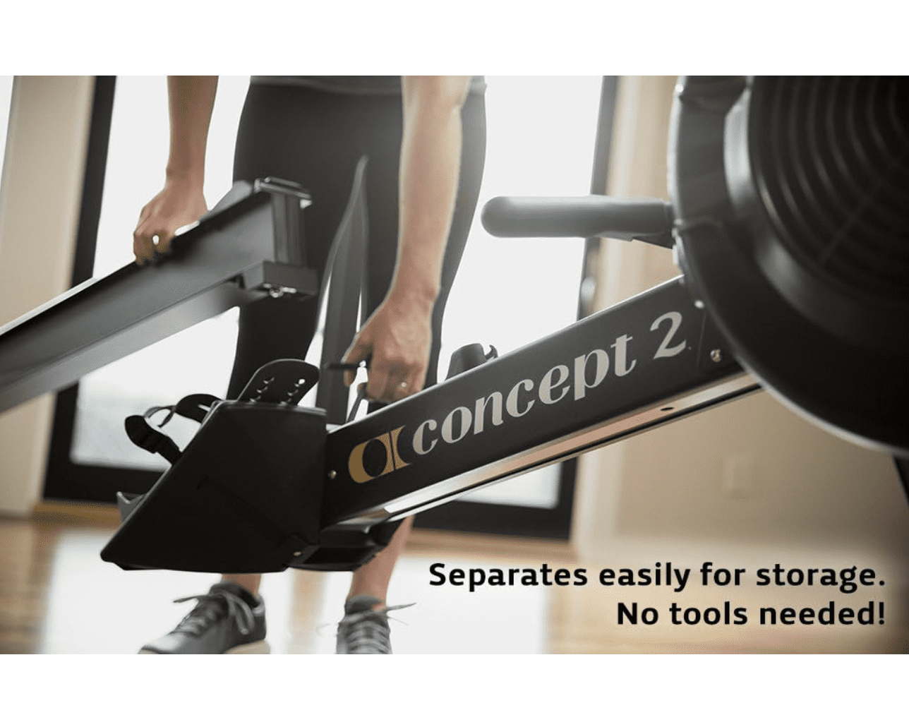 Concept2 RowErg Indoor Rowing Machine with Tall Legs - PM5 Monitor, Device Holder, Adjustable Air Resistance, Easy Storage