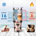 thumbnail image 4 of Stylish Dog Pattern Travel Mug - 40oz Leakproof Tumbler with Straw & Handle - Ideal Gift for Women Who Love Puppies, 4 of 7