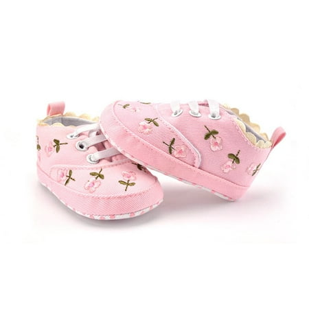 

Baby Girl Shoes White Lace Floral Embroidered Soft Shoes Prewalker Walking Toddler Kids Shoes First Walker free shipping