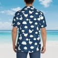 thumbnail image 3 of Lsque Cute Goose On Blue Sky pattern Hawaiian Shirt for Men, Unisex Summer Beach Casual Short Sleeve Button Down Shirts-Large, 3 of 9