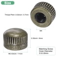 thumbnail image 3 of 25-Pack Threaded Cap Nuts, M4x11mm Screw Caps for Light Fixture, Female Knurled Knob Nut for Ceiling Light Cover Replacement [Bronze Tone], 3 of 7