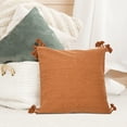 thumbnail image 6 of Creative Co-Op 20" Square Canvas Pillow Cover with Tassels, 6 of 6