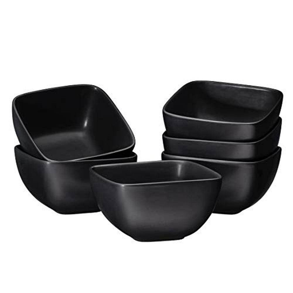 Bruntmor Large Porcelain Square Bowls 26 Oz Durable Nontoxic Ceramic