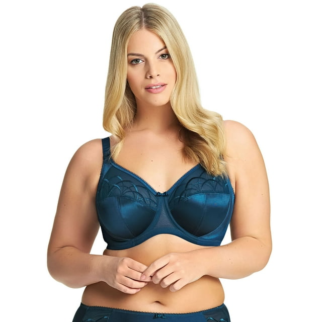 Elomi Womens Cate Underwire Full Cup Banded Bra, 38DD, Petrol