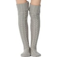 thumbnail image 3 of Vorkoi Women's Thigh-High Extra Long Cotton Boot Socks, 3 of 5