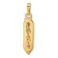 thumbnail image 4 of Auriga Fine Jewelry 10K Yellow Gold and Rhodium Mezuzah w/Shin Charm for Women (L- 32 mm, W- 7 mm), 4 of 6