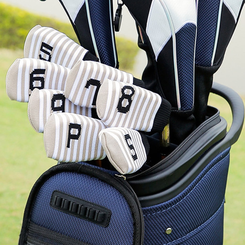 ANXPTIME 10Pcs Golfing Club Putter Headcover Knitted Mallet Putter Cover for Enthusiasts